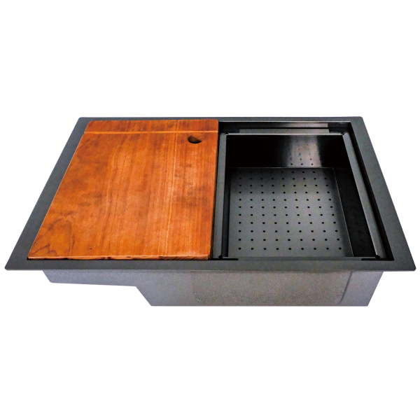 Rectangular Stainless Sink, Chopping Board and Drainer - GR552